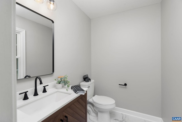 1601 Antoinette Ave, Charlottesville, VA 22903 - half bath featuring marble finish floors and vanity
