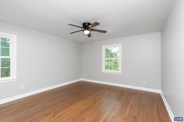 1601 Antoinette Ave, Charlottesville, VA 22903 - spare room featuring dark wood finished floors and a ceiling fan