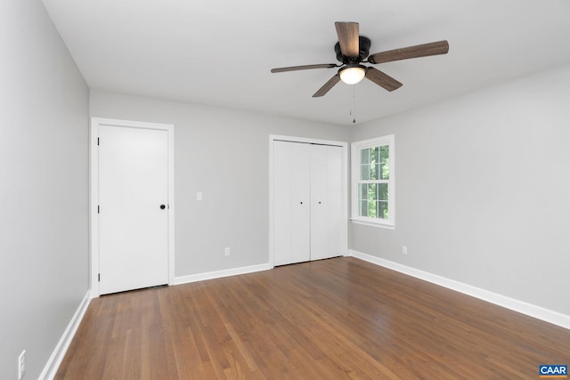1601 Antoinette Ave, Charlottesville, VA 22903 - unfurnished bedroom with wood finished floors and a ceiling fan