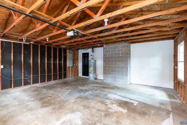 1601 Antoinette Ave, Charlottesville, VA 22903 - garage featuring electric water heater, a garage door opener, and electric panel