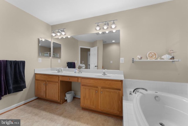 249 Whitworth Dr, Culpeper, VA 22701 - bathroom with double vanity and a bath