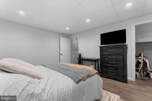 249 Whitworth Dr, Culpeper, VA 22701 - bedroom with wood finished floors, recessed lighting, and a paneled ceiling