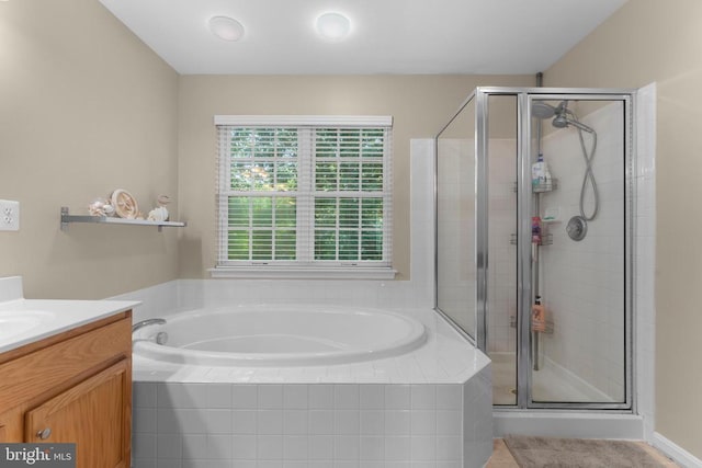 249 Whitworth Dr, Culpeper, VA 22701 - bathroom with a garden tub, a stall shower, and vanity