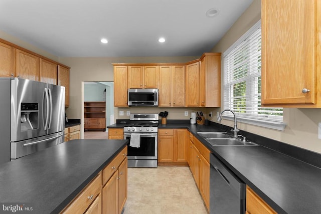 249 Whitworth Dr, Culpeper, VA 22701 - kitchen featuring appliances with stainless steel finishes, dark countertops, and recessed lighting