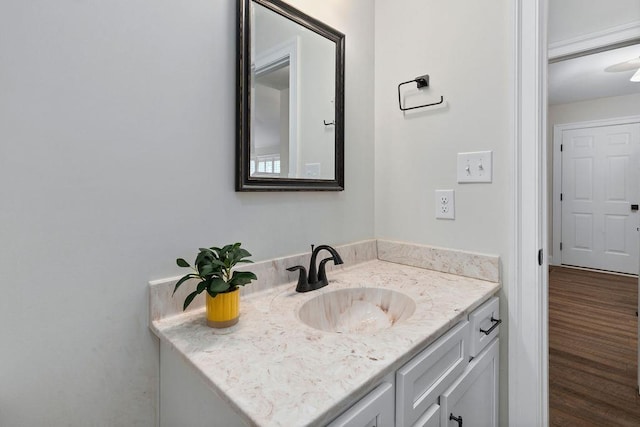 170 Lindburgh Dr, Waynesboro, VA 22980 - bathroom featuring vanity and wood finished floors