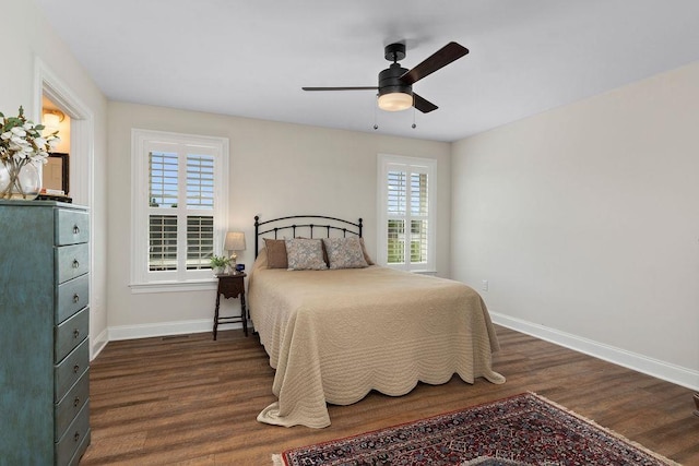 170 Lindburgh Dr, Waynesboro, VA 22980 - bedroom with wood finished floors and a ceiling fan