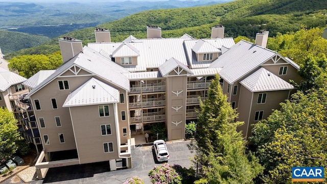 1808 High Ridge Ct, Condos, Wintergreen Resort, VA 22967 - aerial view of property and surrounding area featuring a forest and mountains