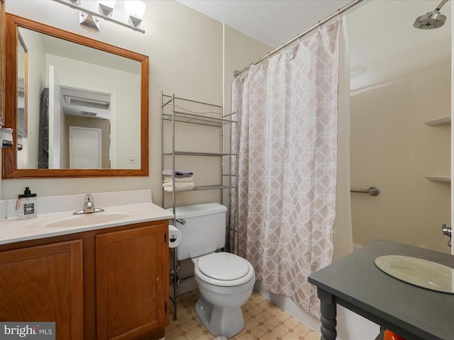 33 Pepper Tree Ct, Warrenton, VA 20186 - full bath with vanity, tile patterned floors, and a shower with curtain