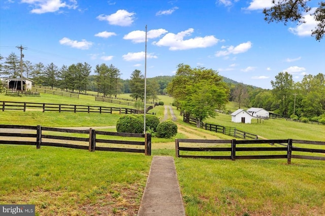 2188 Seville Rd, Madison, VA 22727 - view of yard featuring a view of countryside and an outdoor structure