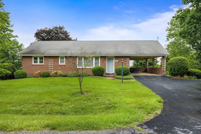 3226 Old Thirty Three Rd, Rockingham, VA 22801 - single story home featuring asphalt driveway, brick siding, and a front lawn