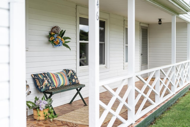 entrance to property with a porch