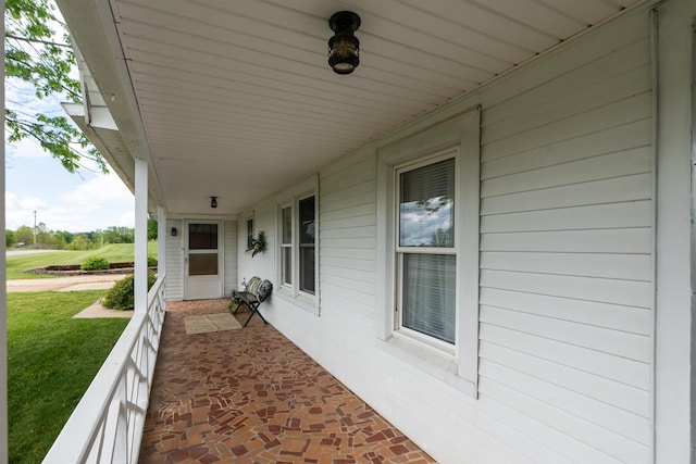 view of patio with covered porch