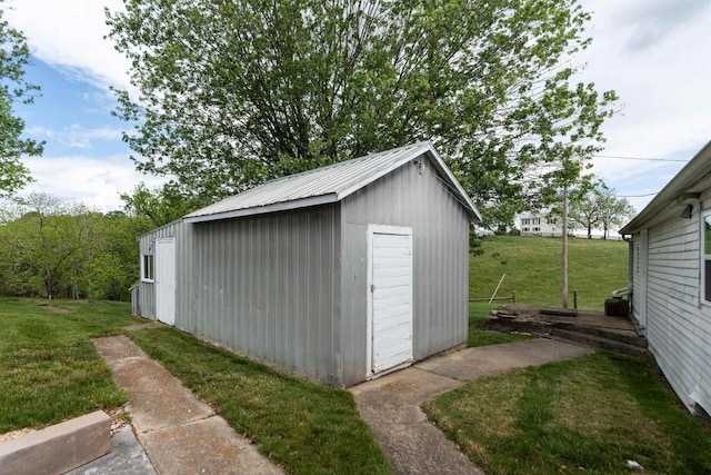 view of shed