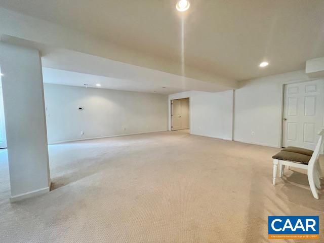 151 Deer Run Dr, Zion Crossroads, VA 22942 - finished basement featuring light carpet, recessed lighting, and baseboards