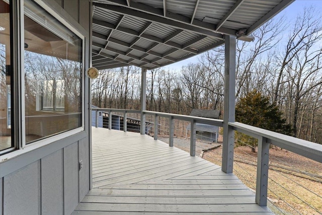 view of wooden terrace