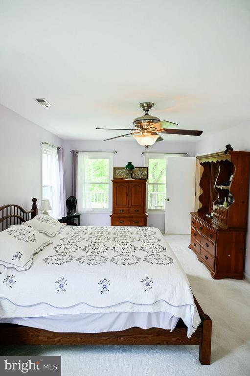 13498 Chesterfield Ln, Culpeper, VA 22701 - bedroom with light colored carpet and a ceiling fan