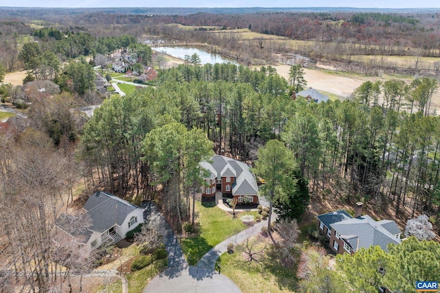 1880 Graham Ct, Keswick, VA 22947 - drone / aerial view featuring a water view and a view of trees