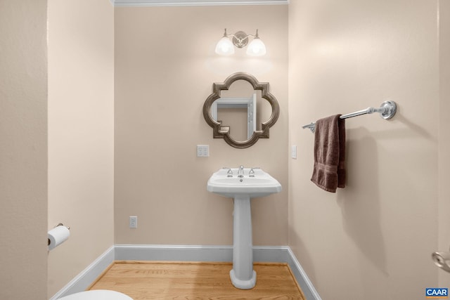 1880 Graham Ct, Keswick, VA 22947 - half bath with baseboards and wood finished floors