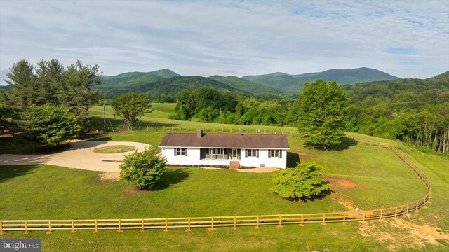 1001 Woodward Rd, Sperryville, VA 22740 - overview of rural landscape with mountains and a heavily wooded area
