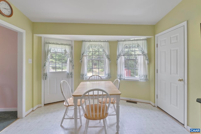 3590 Mountain Hill Rd, Palmyra, VA 22963 - dining area featuring tile patterned floors and baseboards