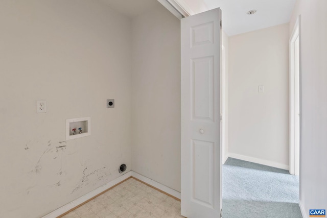 3590 Mountain Hill Rd, Palmyra, VA 22963 - laundry room with hookup for an electric dryer, hookup for a washing machine, and light flooring
