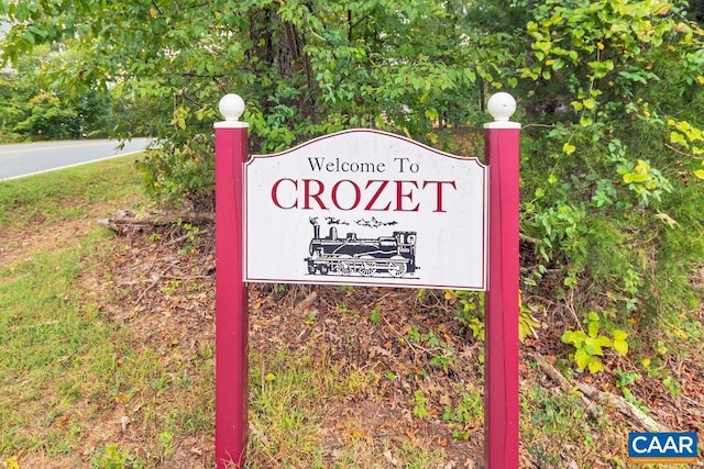 view of community sign