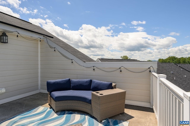 view of patio / terrace featuring a balcony