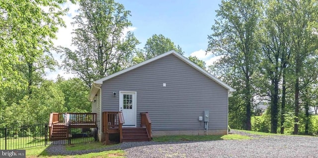1875 Oneals Rd, Madison, VA 22727 - rear view of house with a deck and stairs