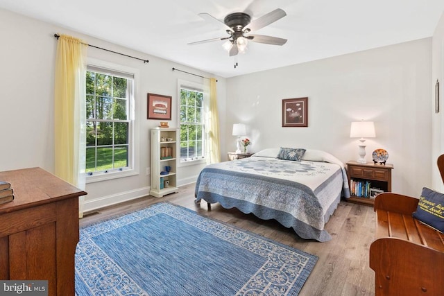 1875 Oneals Rd, Madison, VA 22727 - bedroom with light wood-style flooring, baseboards, and a ceiling fan