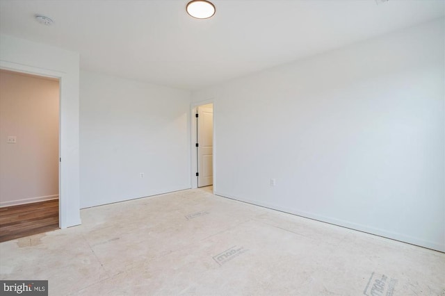 empty room with a smoke detector