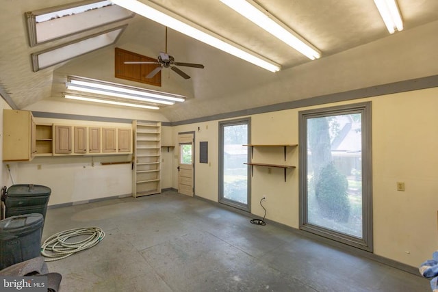 411 Laurel Ave, Fredericksburg, VA 22408 - garage featuring a ceiling fan and electric panel