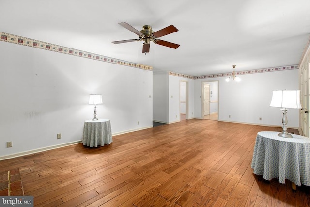 411 Laurel Ave, Fredericksburg, VA 22408 - empty room with a ceiling fan and light wood-style flooring