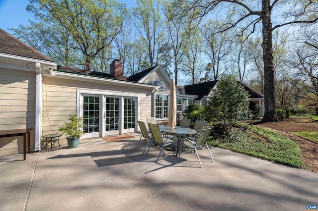 view of patio with outdoor dining area