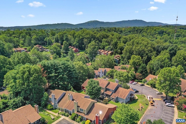 941 Warwick Ct, Charlottesville, VA 22901 - aerial view of a heavily wooded area and a mountain backdrop