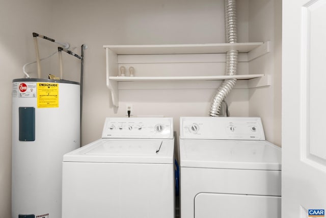 941 Warwick Ct, Charlottesville, VA 22901 - washroom featuring water heater and separate washer and dryer