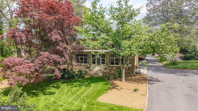 0 Winchester, Warrenton, VA 20186 - obstructed view of property featuring a front yard and stone siding