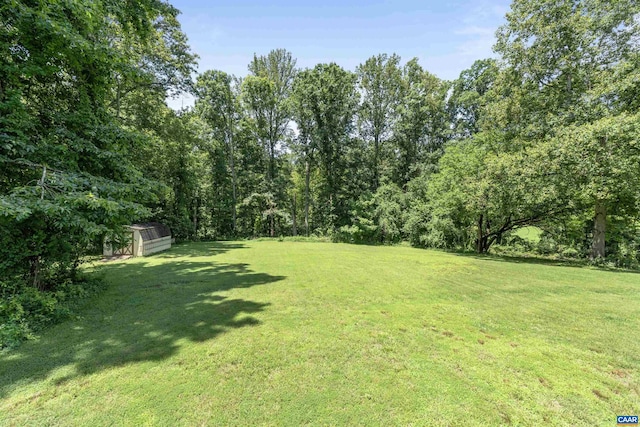 2612 Lawrence Rd, Charlottesville, VA 22901 - view of grassy yard featuring a storage unit