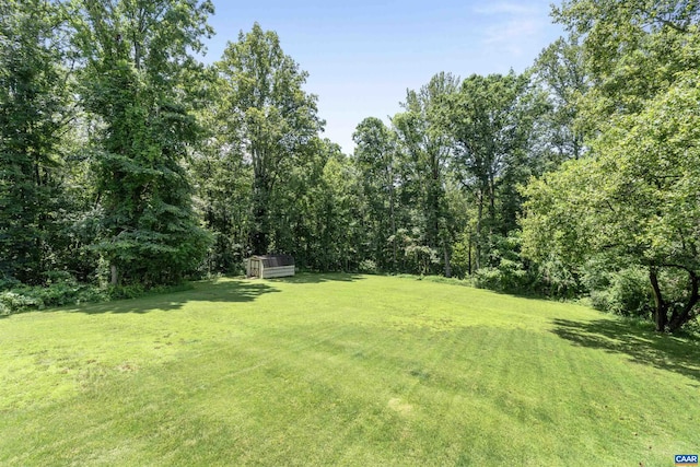 2612 Lawrence Rd, Charlottesville, VA 22901 - view of grassy yard featuring a storage shed