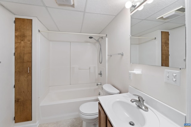 2612 Lawrence Rd, Charlottesville, VA 22901 - bathroom with a drop ceiling, shower / tub combination, and vanity