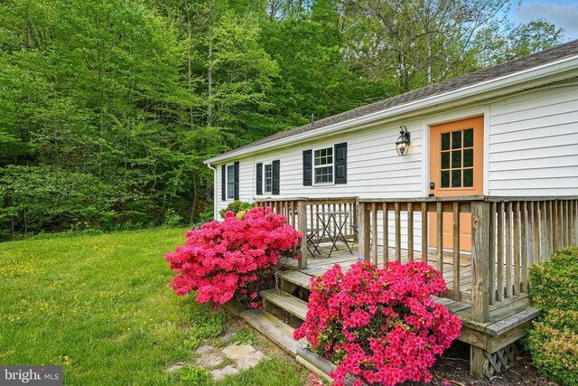 1195 Quaker Run Rd, Madison, VA 22727 - wooden terrace featuring a lawn