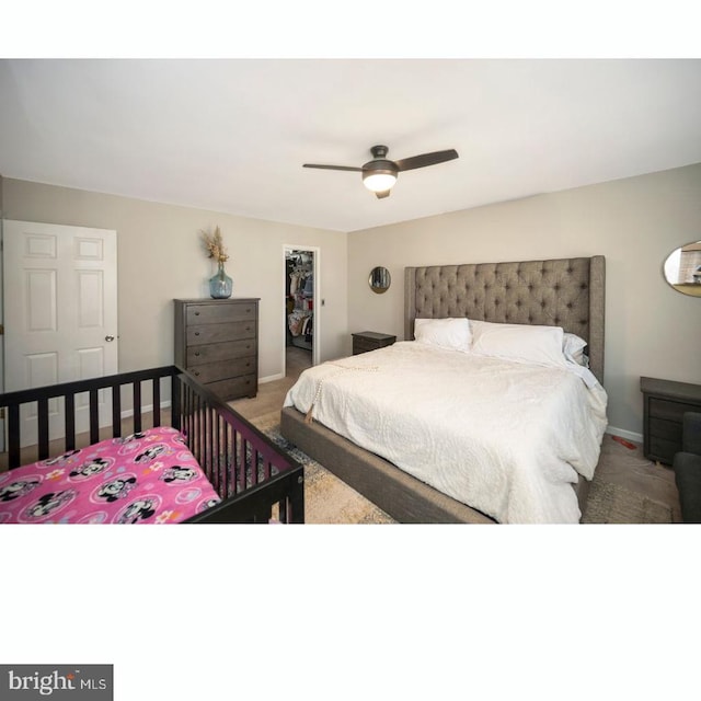 200 Wilderness Ln, Locust Grove, VA 22508 - bedroom with carpet, a spacious closet, a closet, and a ceiling fan
