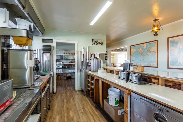 222 Main St, Dayton, VA 22821 - kitchen featuring light wood finished floors and light countertops
