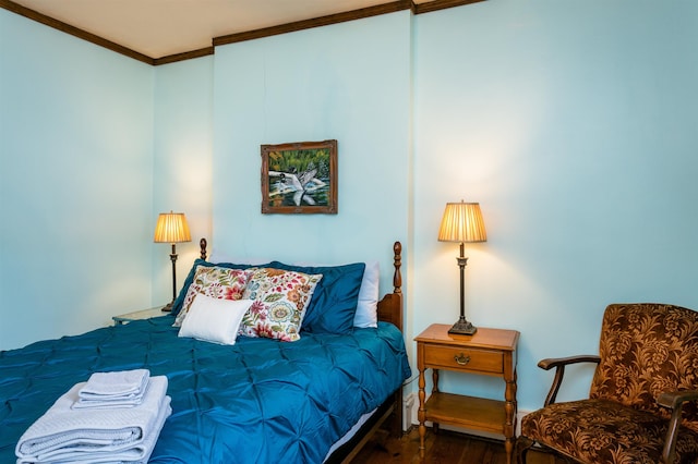 222 Main St, Dayton, VA 22821 - bedroom featuring crown molding and wood finished floors