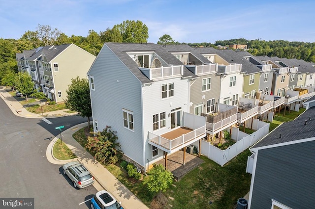 aerial perspective of suburban area