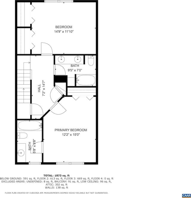 100 Melbourne Prk Cir Unit B, Charlottesville, VA 22901 - view of property floor plan