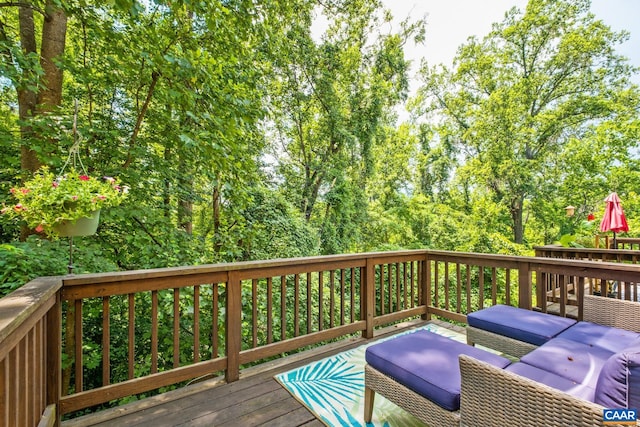 100 Melbourne Prk Cir Unit B, Charlottesville, VA 22901 - deck featuring an outdoor hangout area
