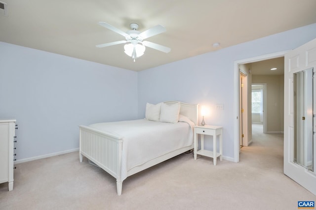 100 Melbourne Prk Cir Unit B, Charlottesville, VA 22901 - bedroom featuring light carpet and ceiling fan