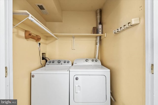 2211 Rock Creek Rd, Fredericksburg, VA 22407 - laundry room with washing machine and clothes dryer
