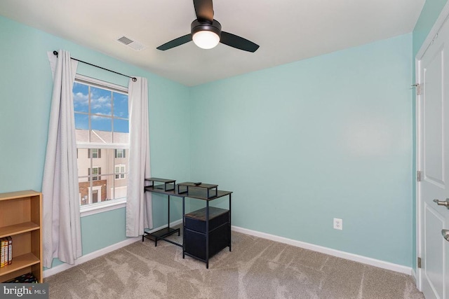  - bedroom featuring carpet flooring and a ceiling fan