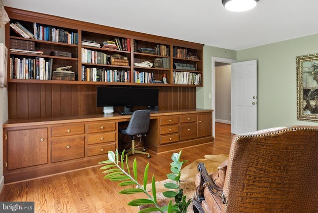 325 Oneals Rd, Madison, VA 22727 - home office with built in desk and wood finished floors